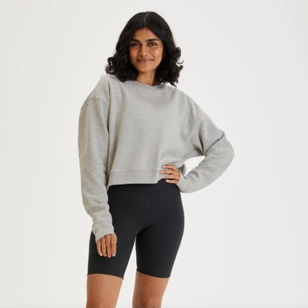Girlfriend Collective 50/50 Cropped Sweatshirt